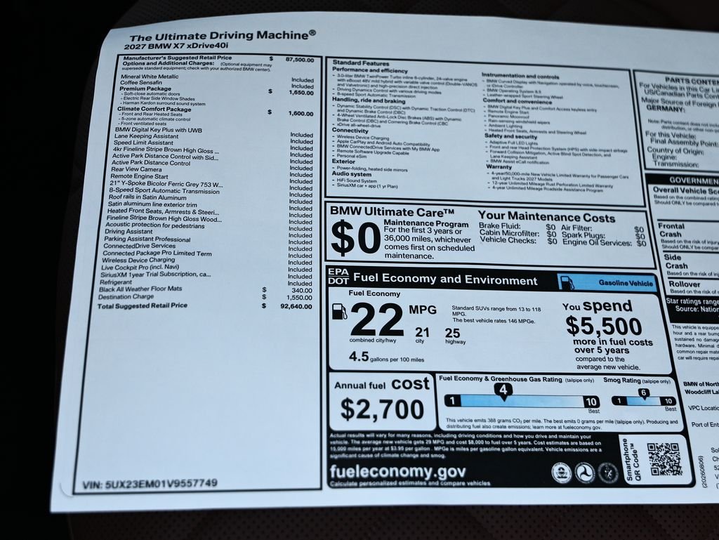 New 2027 Mineral White Metallic BMW xDrive40i image 25
