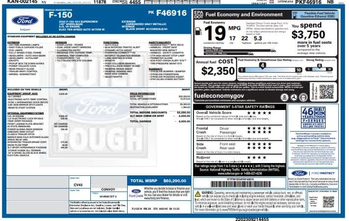 Used 2023 Carbonized Gray Ford XLT image 3