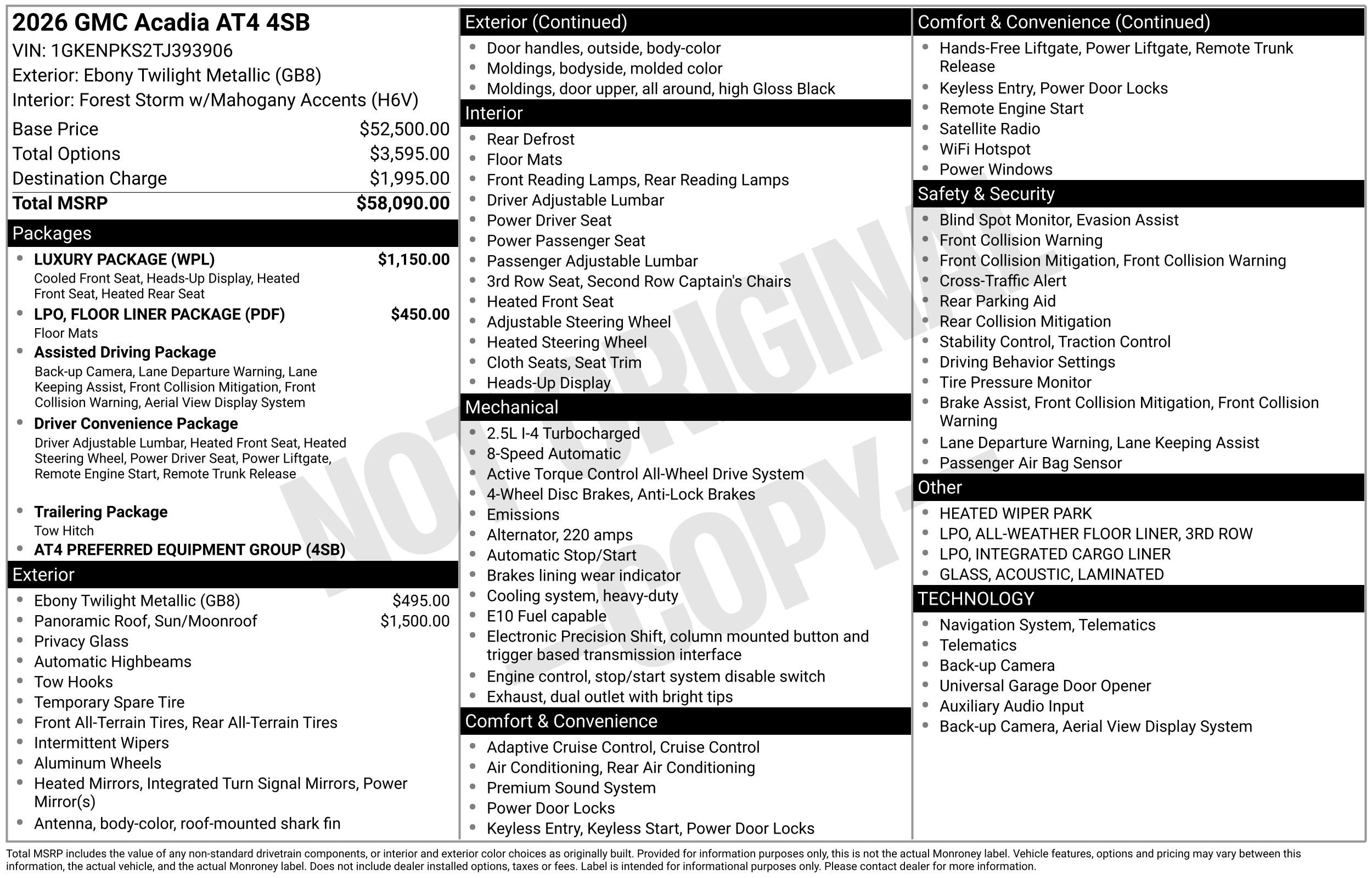 New 2026 Ebony Twilight Metallic GMC AT4 image 14