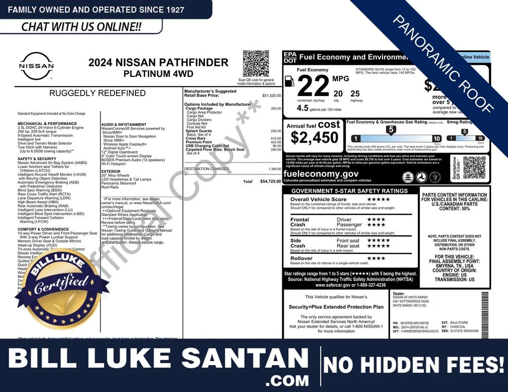 2024 Nissan Pathfinder Platinum 4WD's photo
