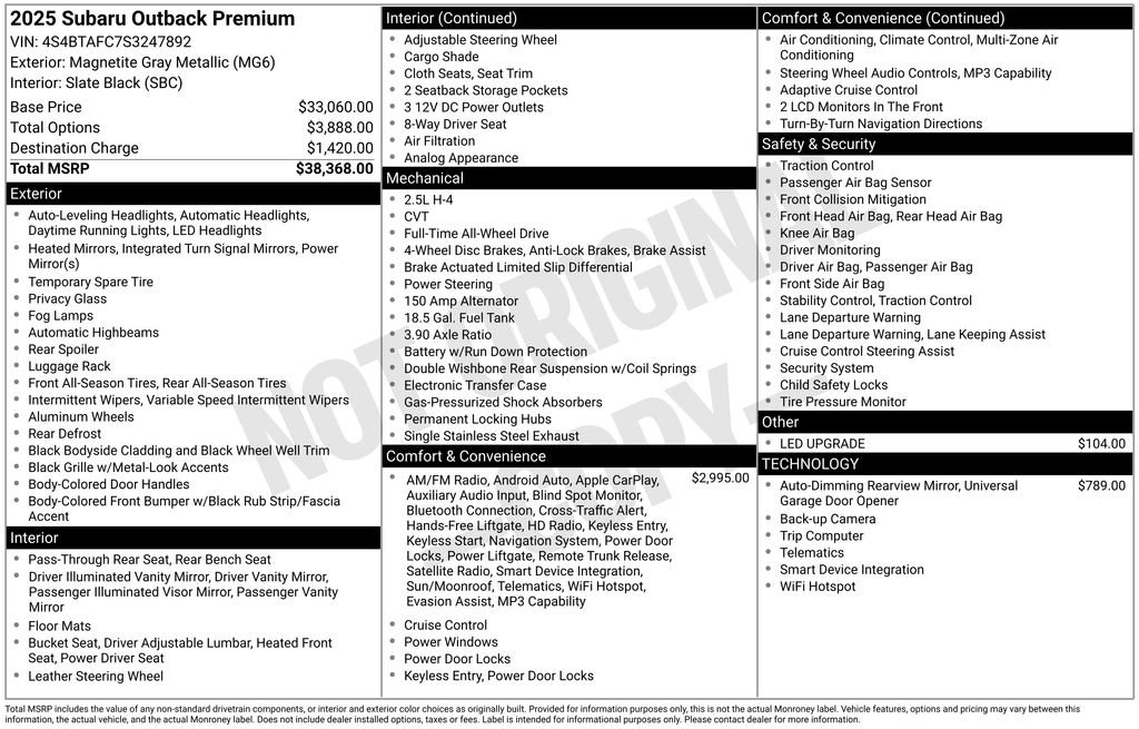 Certified Used 2025 Gray Subaru Premium image 26