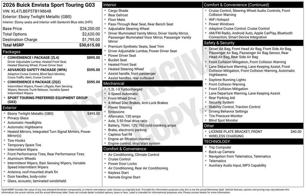 2026 Buick Envista Sport Touring's photo