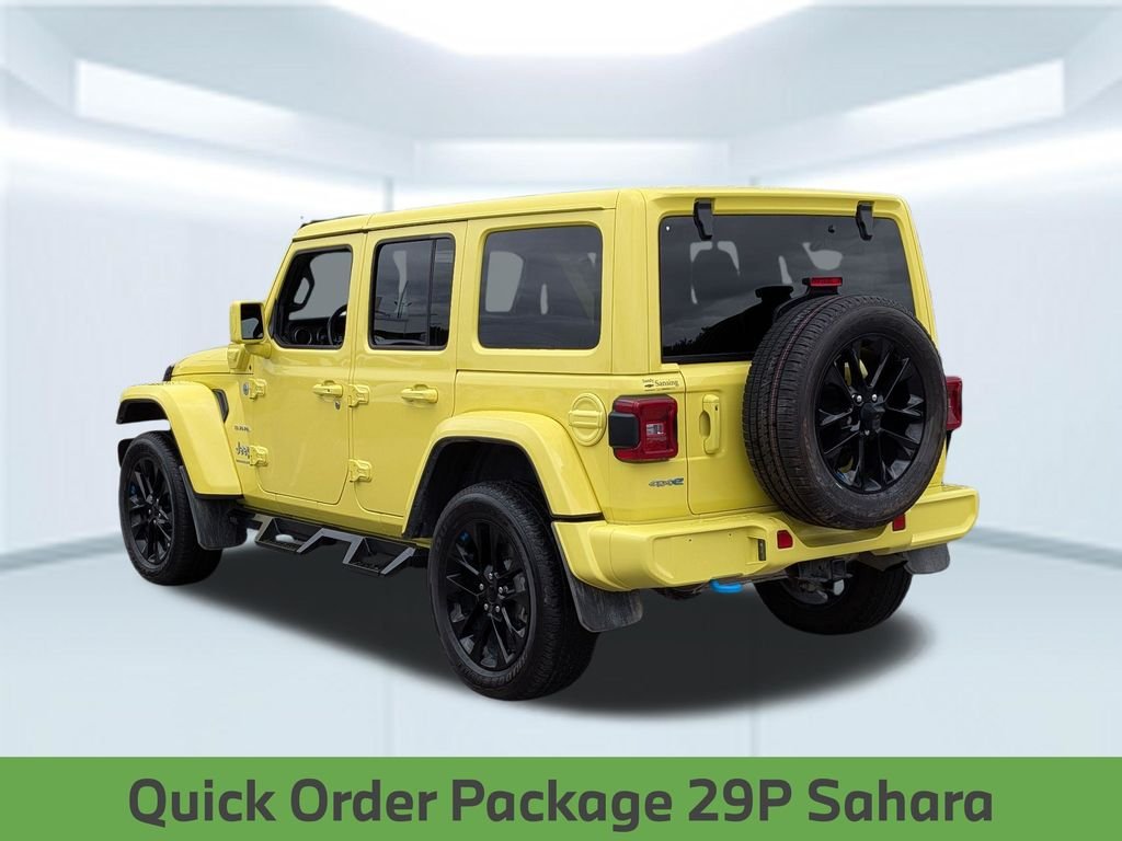 Used 2023 Yellow Jeep Sahara 4xe image 4