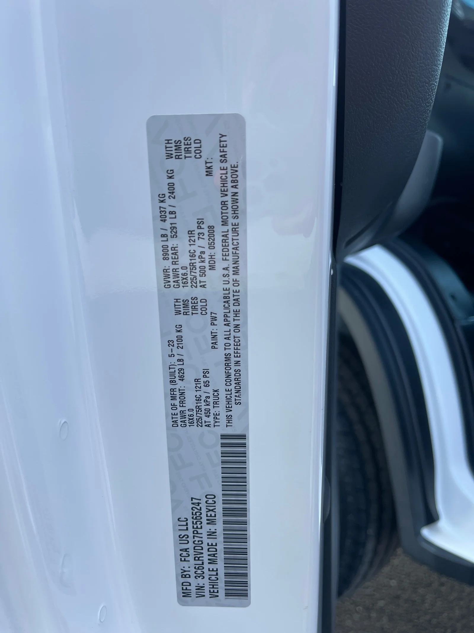 Used 2023 Bright White Clearcoat Ram High Roof image 13