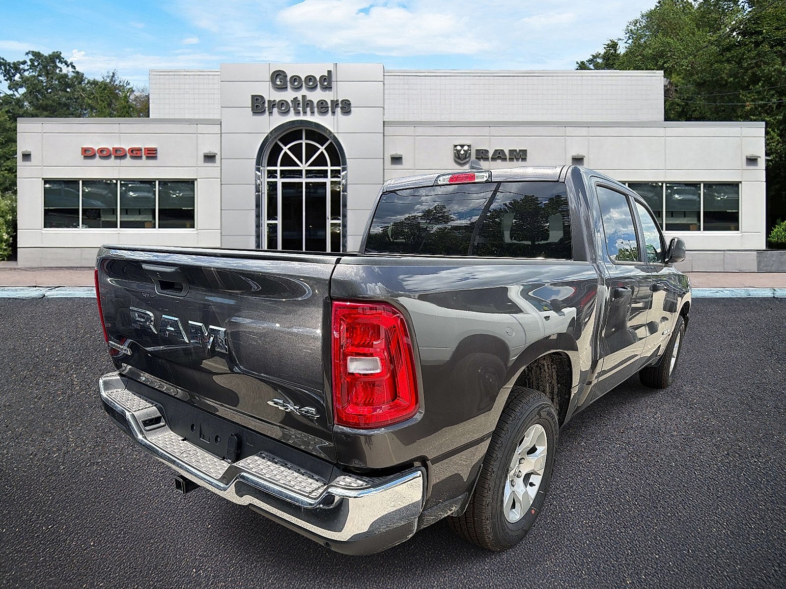 New 2026 Granite Crystal Metallic Clear-Coat Exterior Paint RAM Big Horn Crew Cab 4x4 5