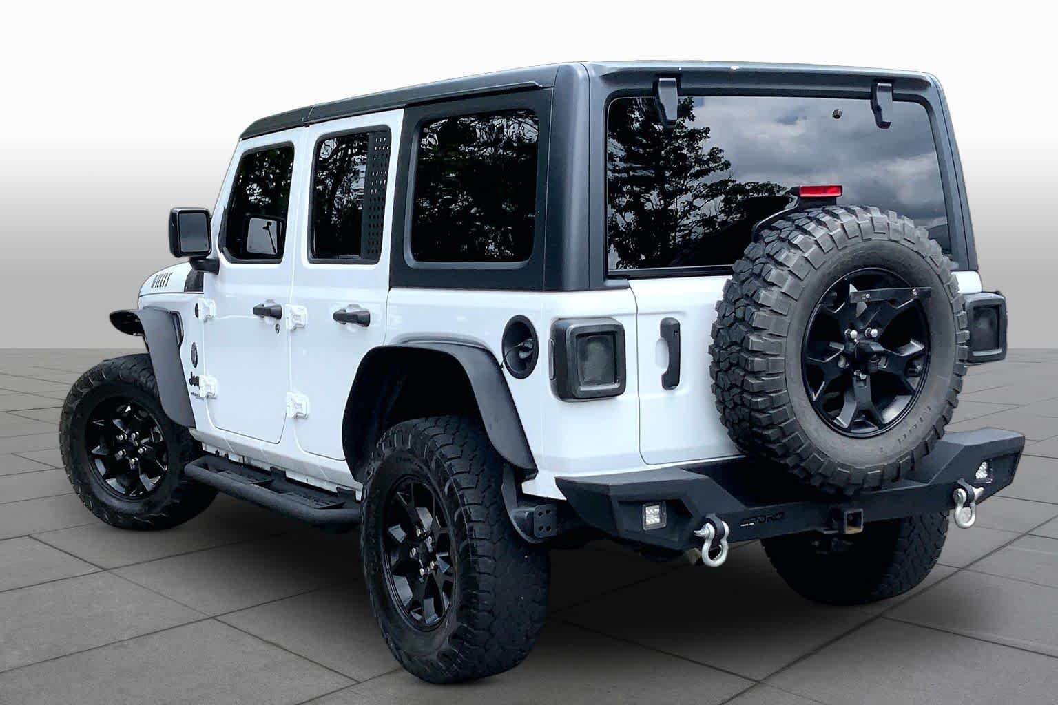 Used 2021 Bright White Clearcoat Jeep Unlimited Willys Sport image 12