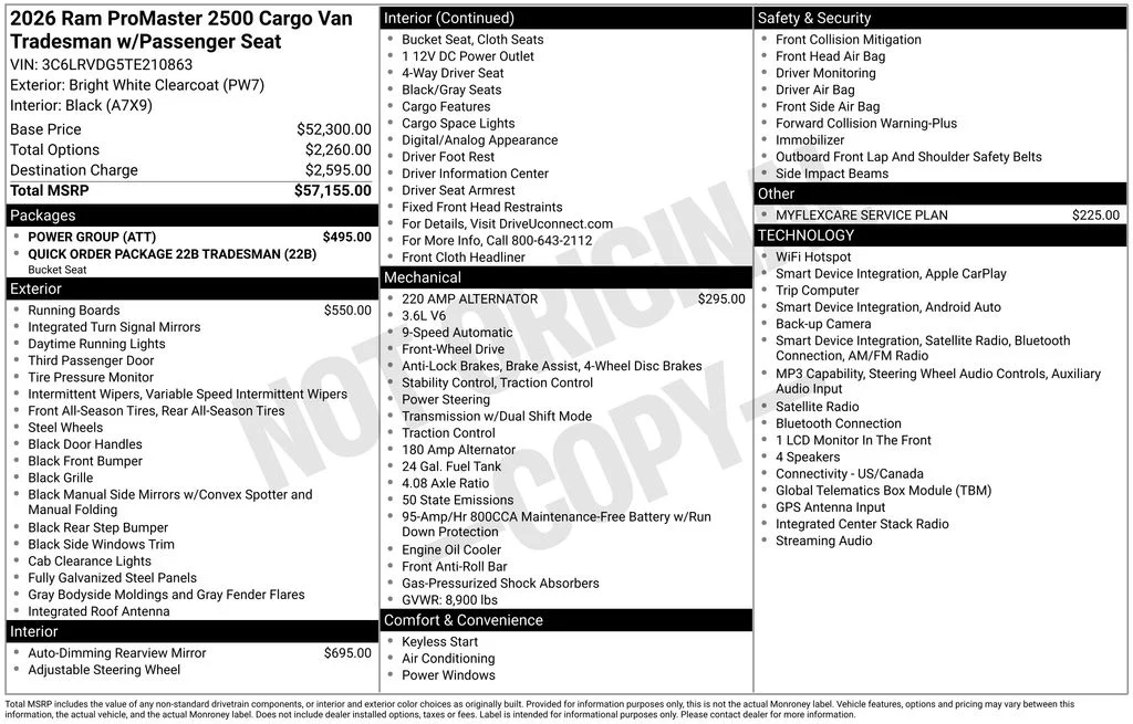 New 2026 Bright White Clearcoat RAM High Roof image 6
