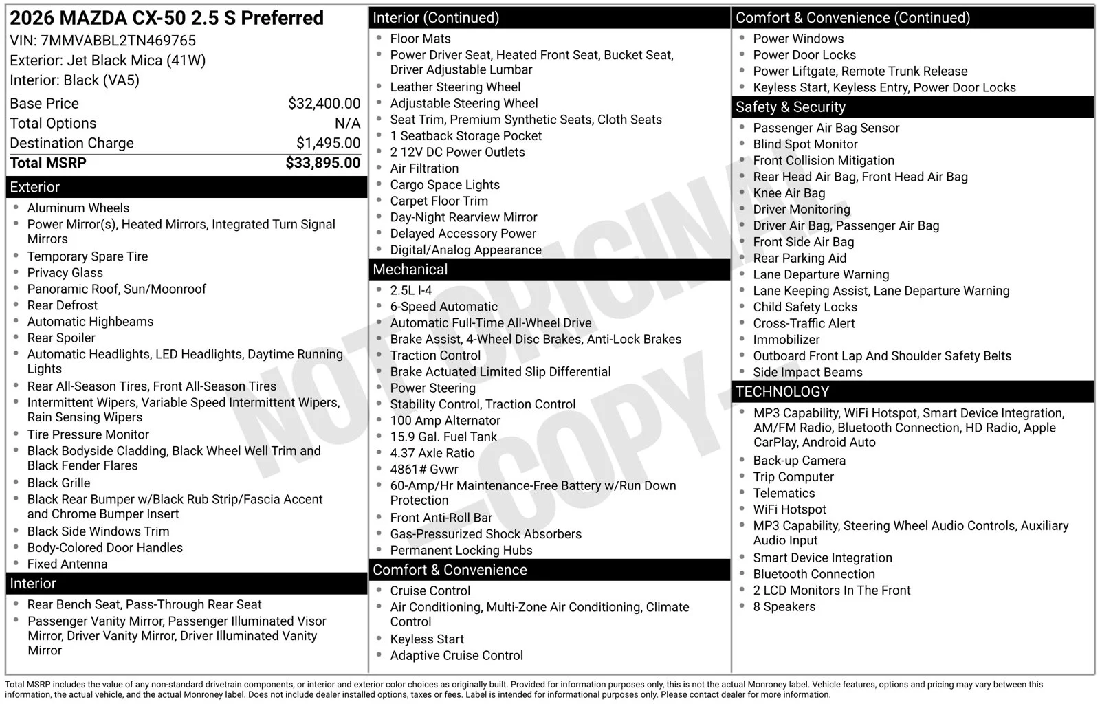 Certified Used 2026 Jet Black Mica Mazda 2.5 S Preferred image 24