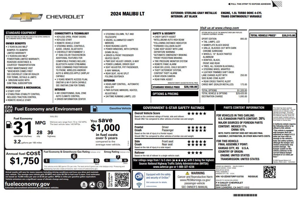 Certified Used 2024 Gray Chevrolet LT image 4