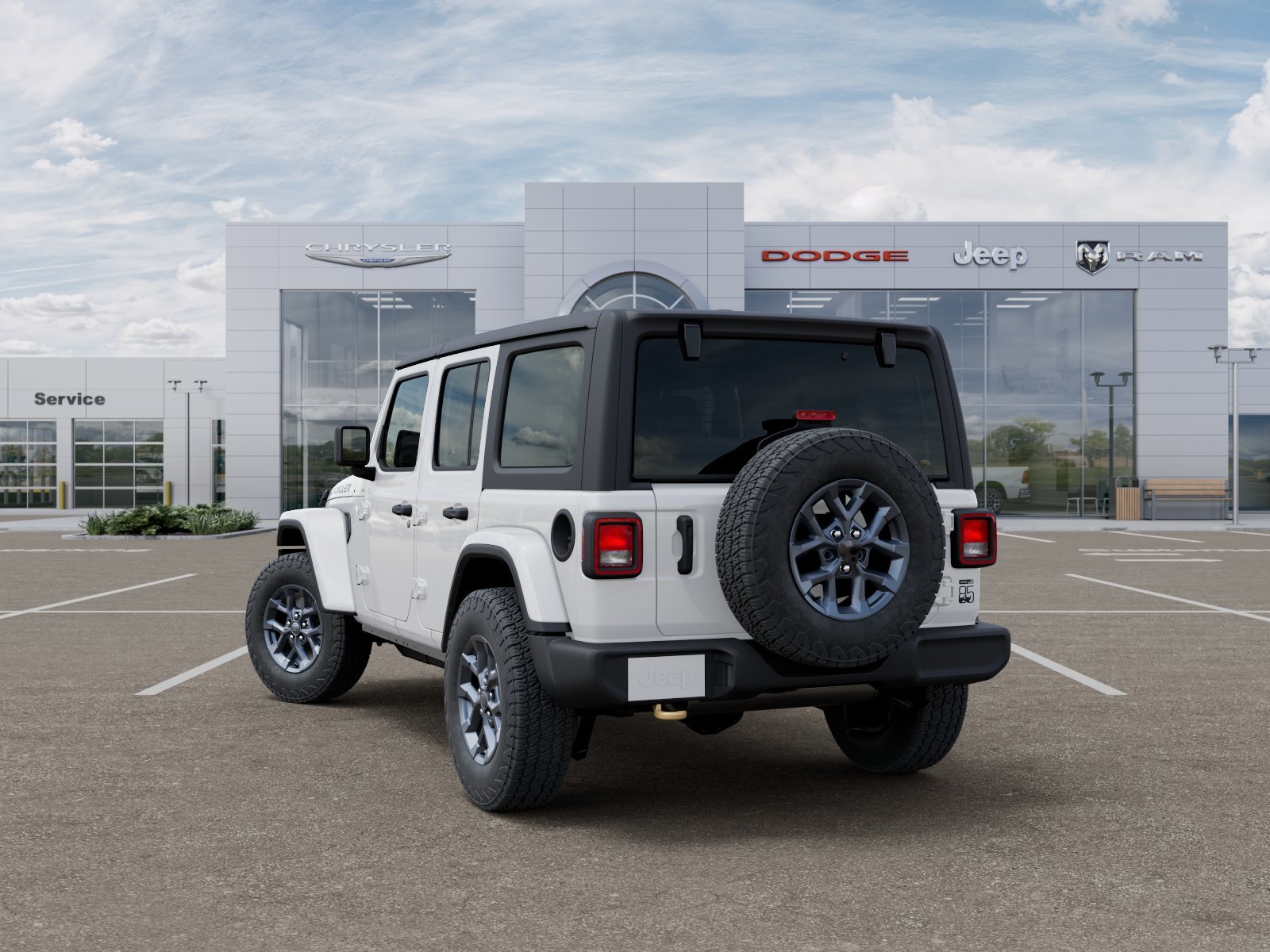 New 2026 Bright White Clear-Coat Exterior Paint Jeep 85th Anniversary Edition image 3