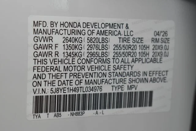 New 2026 Platinum White Pearl Acura Technology Package image 25