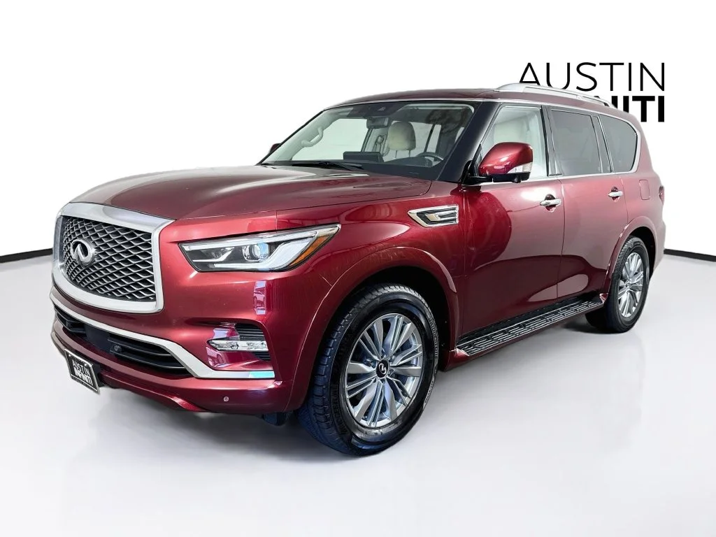 Certified Used 2022 Red INFINITI LUXE image 3