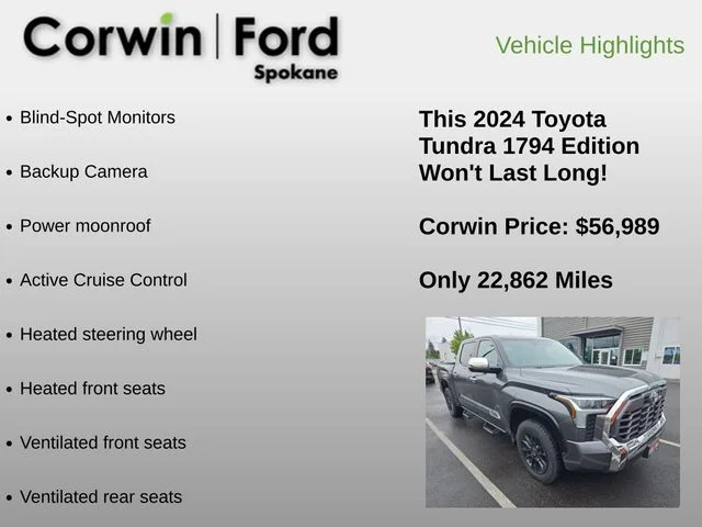 Used 2024 Magnetic Gray Metallic Toyota 1794 image 6