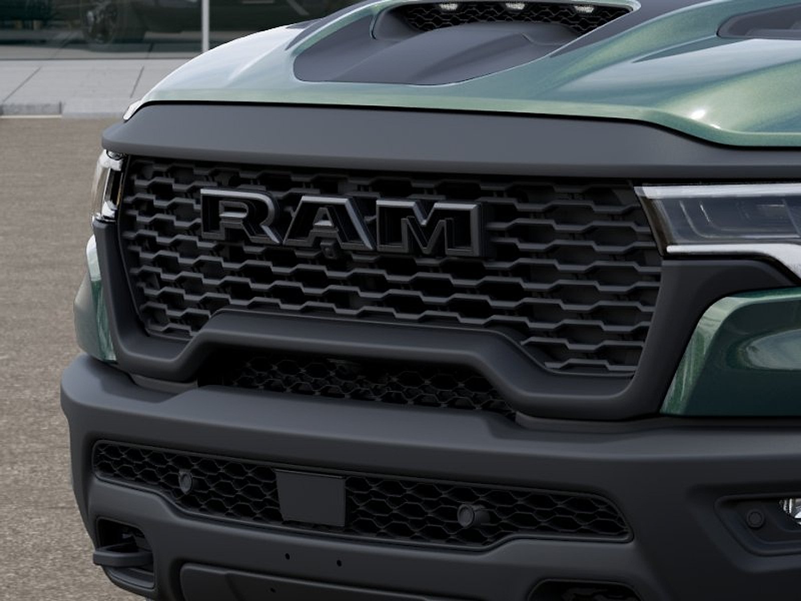 New 2026 Serrano-Green Metallic Exterior Paint RAM RHO Crew Cab 4x4 5