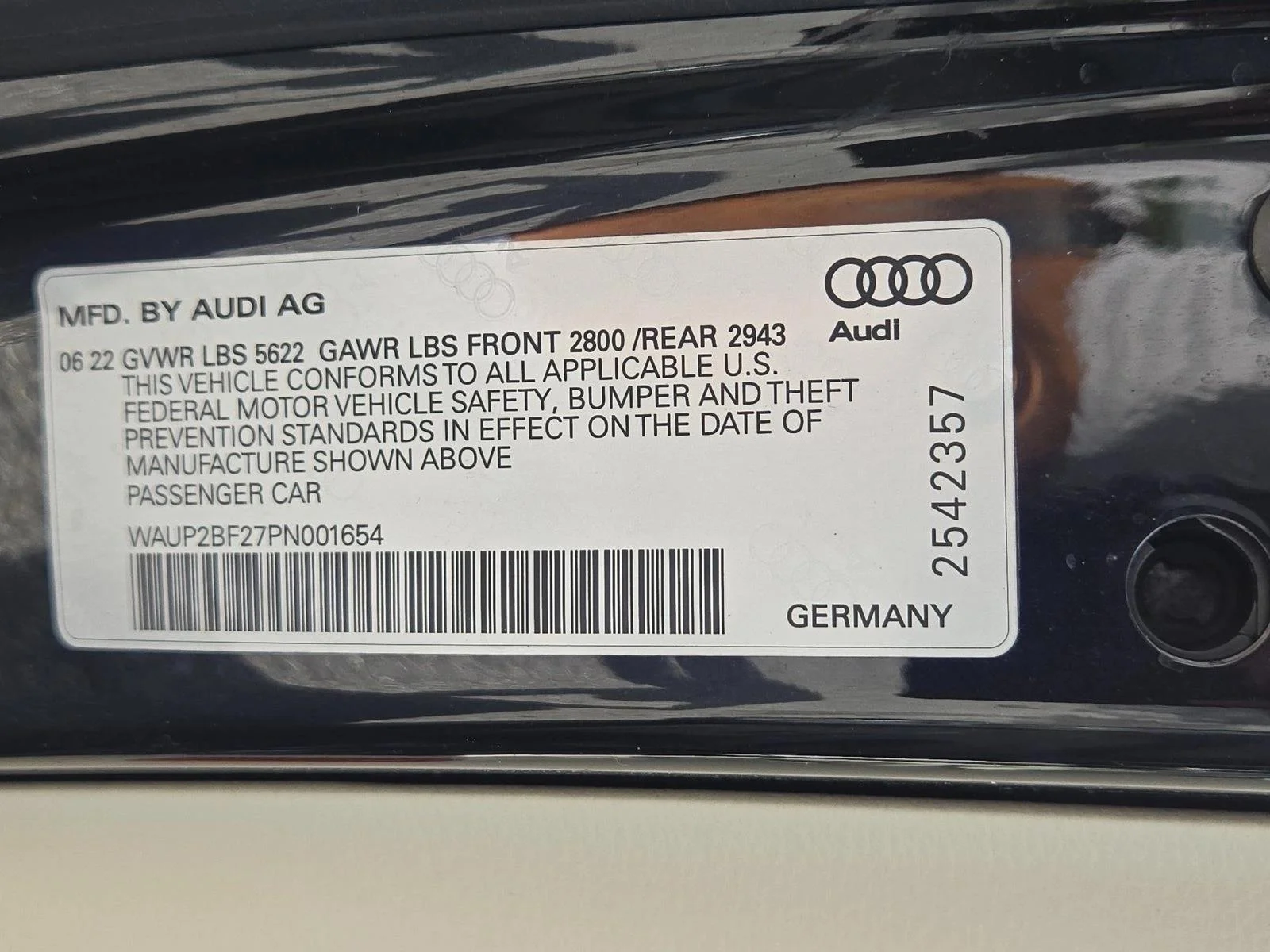 Used 2023 Mythos Black Metallic Audi Premium image 16