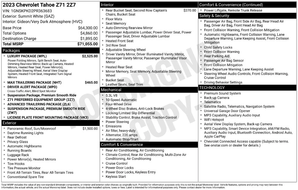 Used 2023 White Chevrolet Z71 image 6