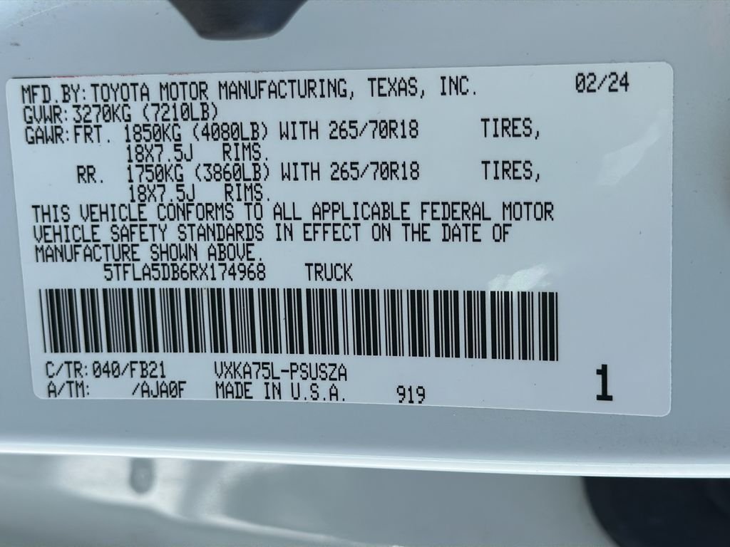 Used 2024 White Toyota SR5 image 26