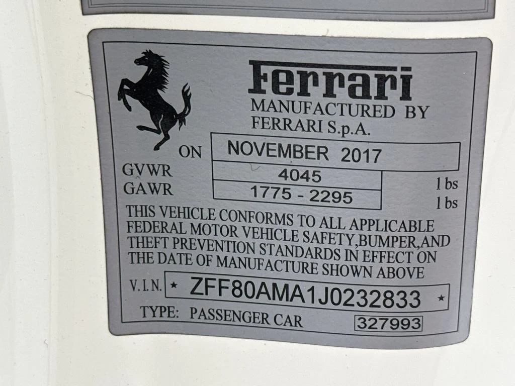 Used 2018 Bianco Avus Ferrari Base image 38