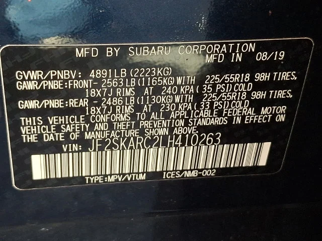 Used 2020 Blue Subaru Sport image 29