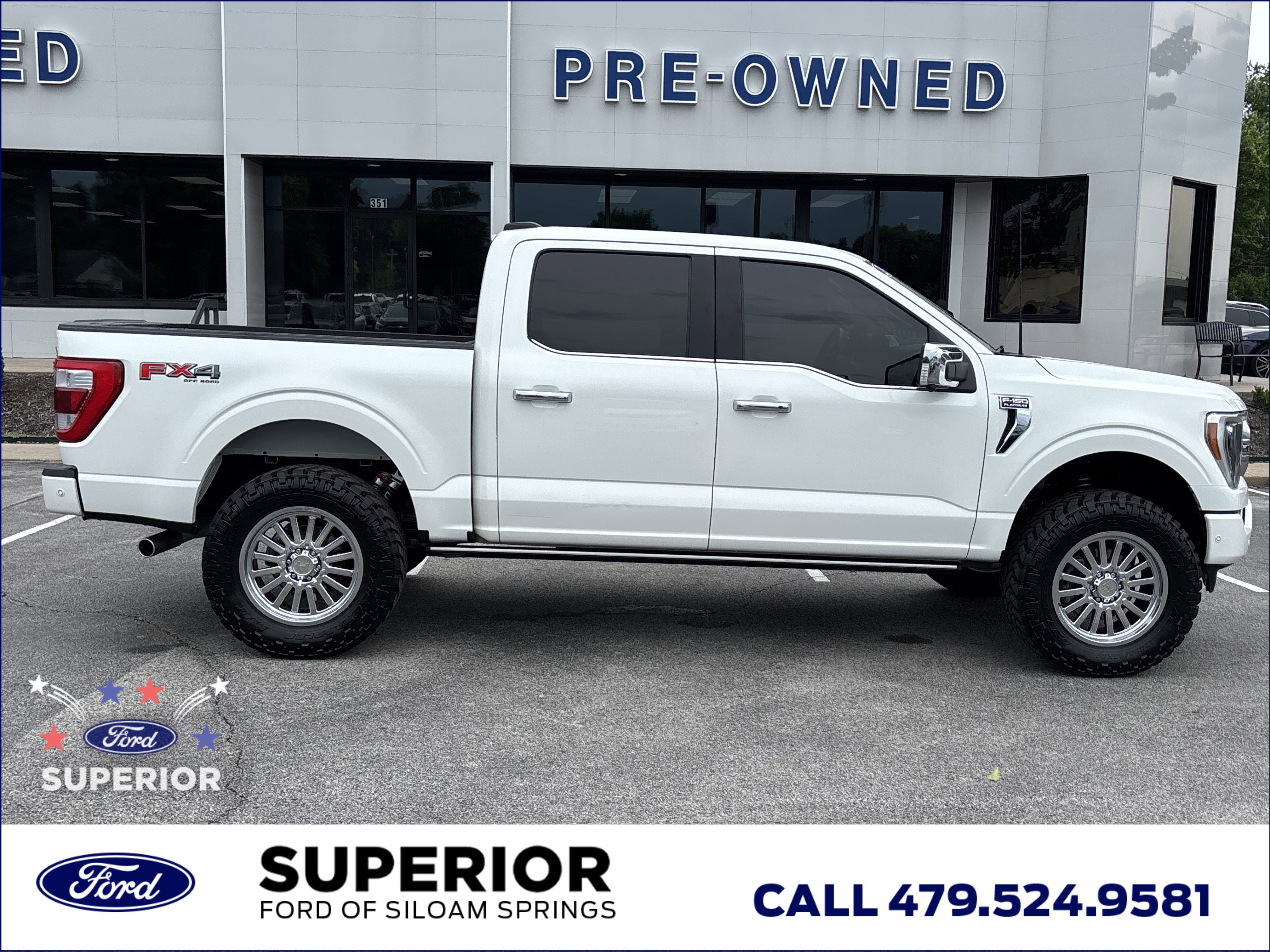 Used 2023 Star White Metallic Tri-Coat Ford Platinum 4WD image 2