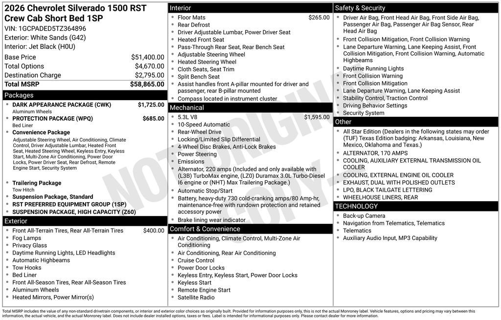 2026 Chevrolet Silverado 1500 RST Crew Cab Short Box's photo