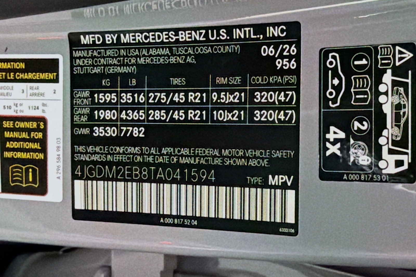 New 2026 MANUFAKTUR Alpine Grey Mercedes-Benz EQS 400 4MATIC® SUV image 23