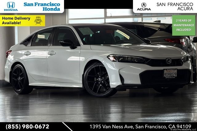 Certified Used 2025 Platinum White Pearl Honda Sport image 1
