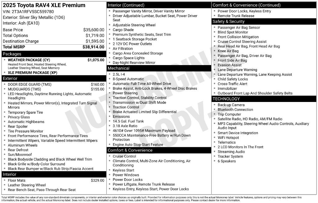 Used 2025 Silver Toyota XLE Premium image 6