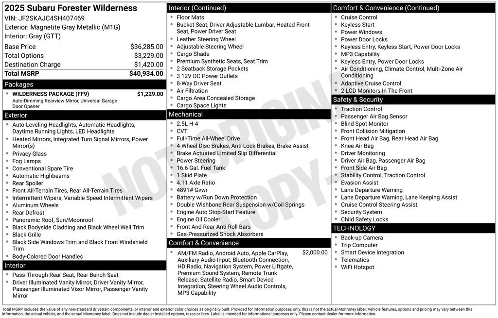 Used 2025 Gray Subaru Wilderness image 4