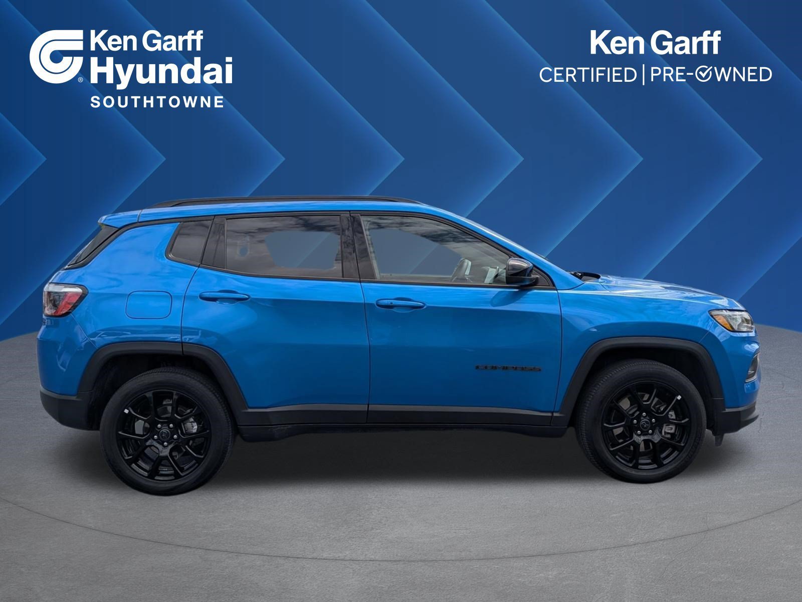 Ken Garff Cert 2025 Hydro Blue Pearlcoat Jeep Latitude image 1
