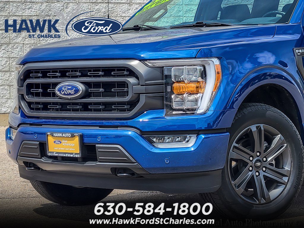 Certified Used 2023 Blue Metallic Ford XLT image 2