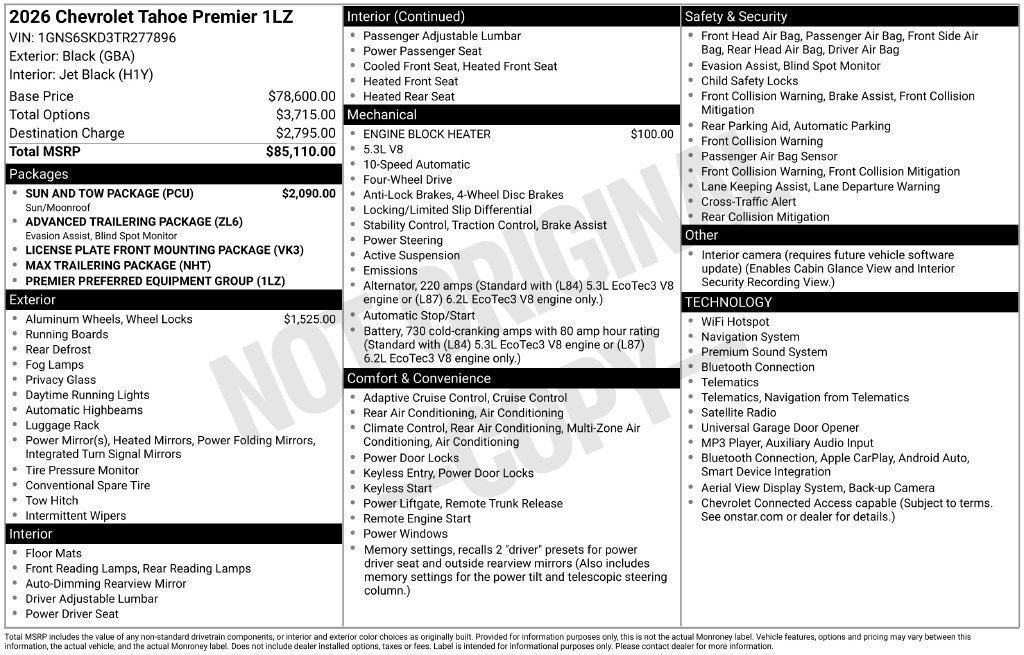 New 2026 Black Chevrolet Premier image 17