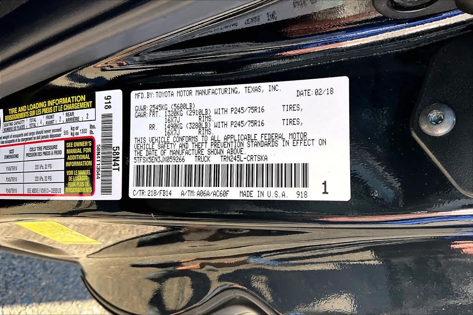 Used 2018 Midnight Black Metallic Toyota SR image 36