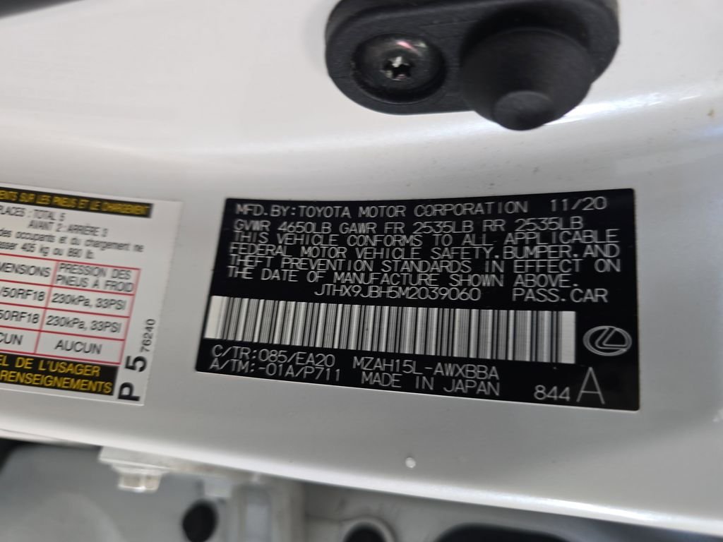 Used 2021 White Pearl Lexus 250h Base image 33