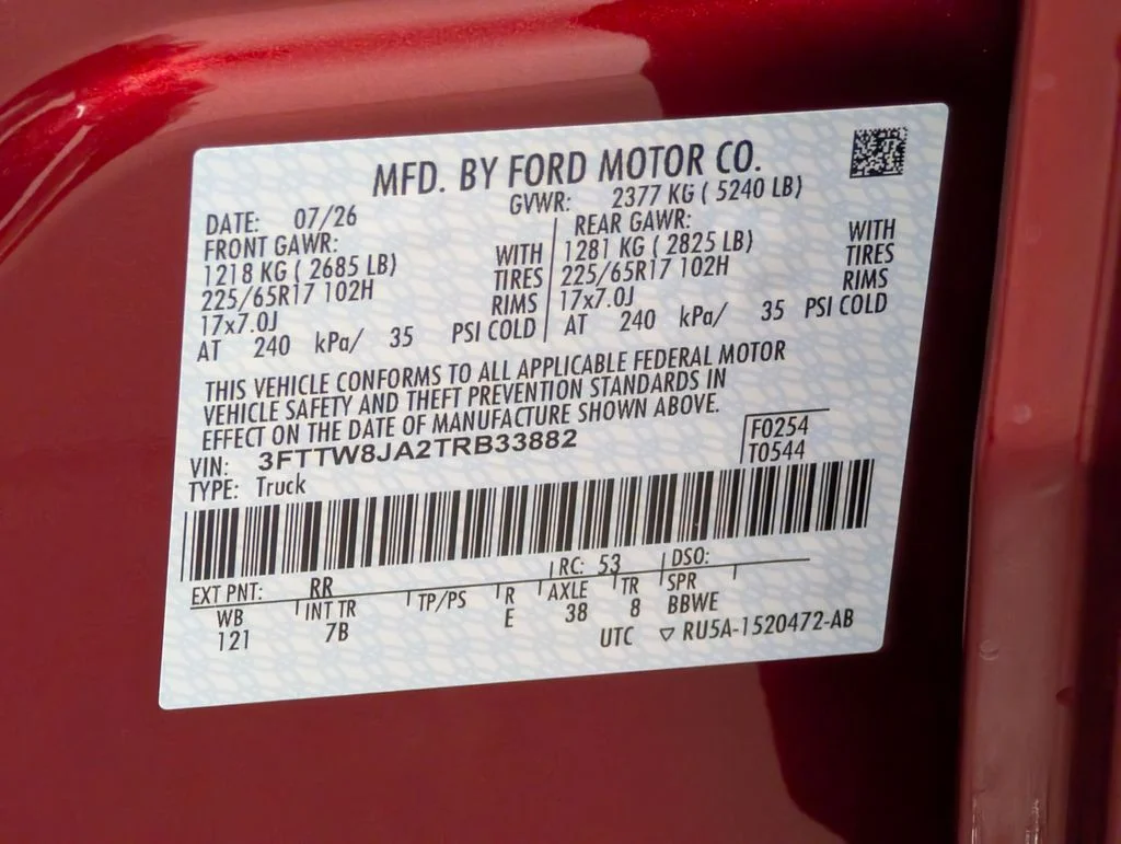 New 2026 Ruby Red Metallic Tinted Clearcoat Ford XLT image 21