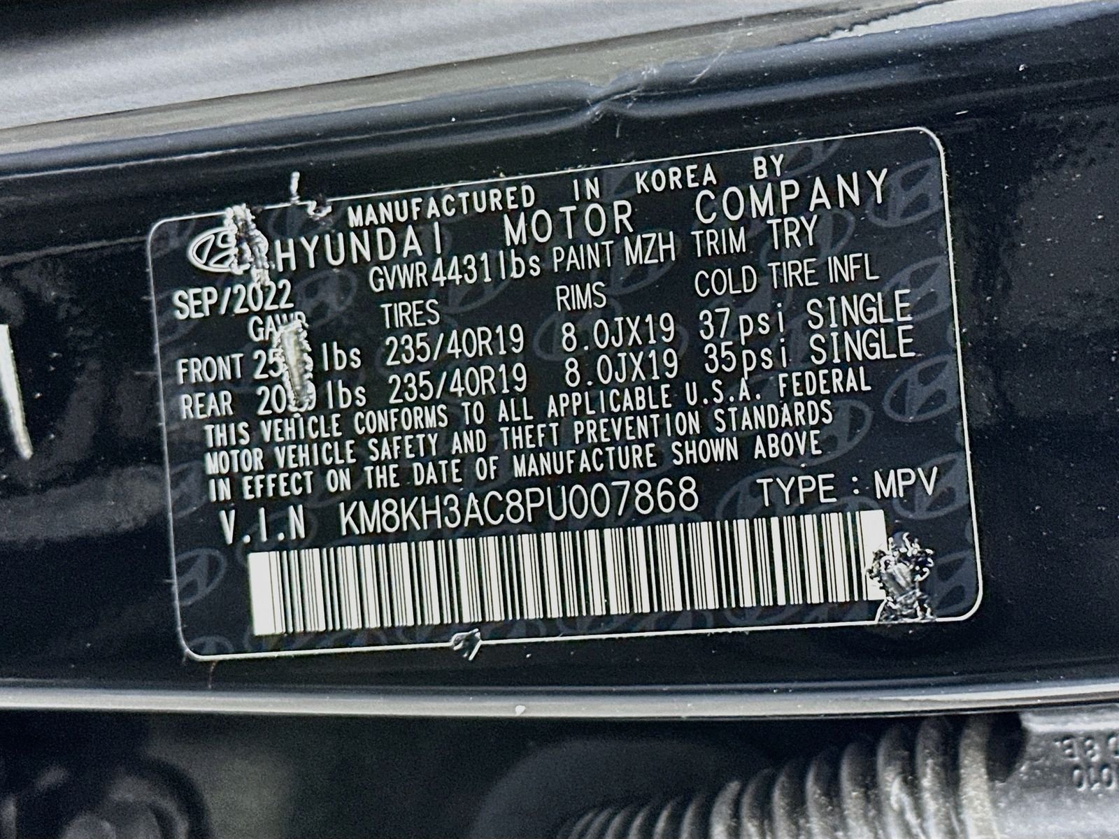 Used 2023 Ultra Black Hyundai Base image 31