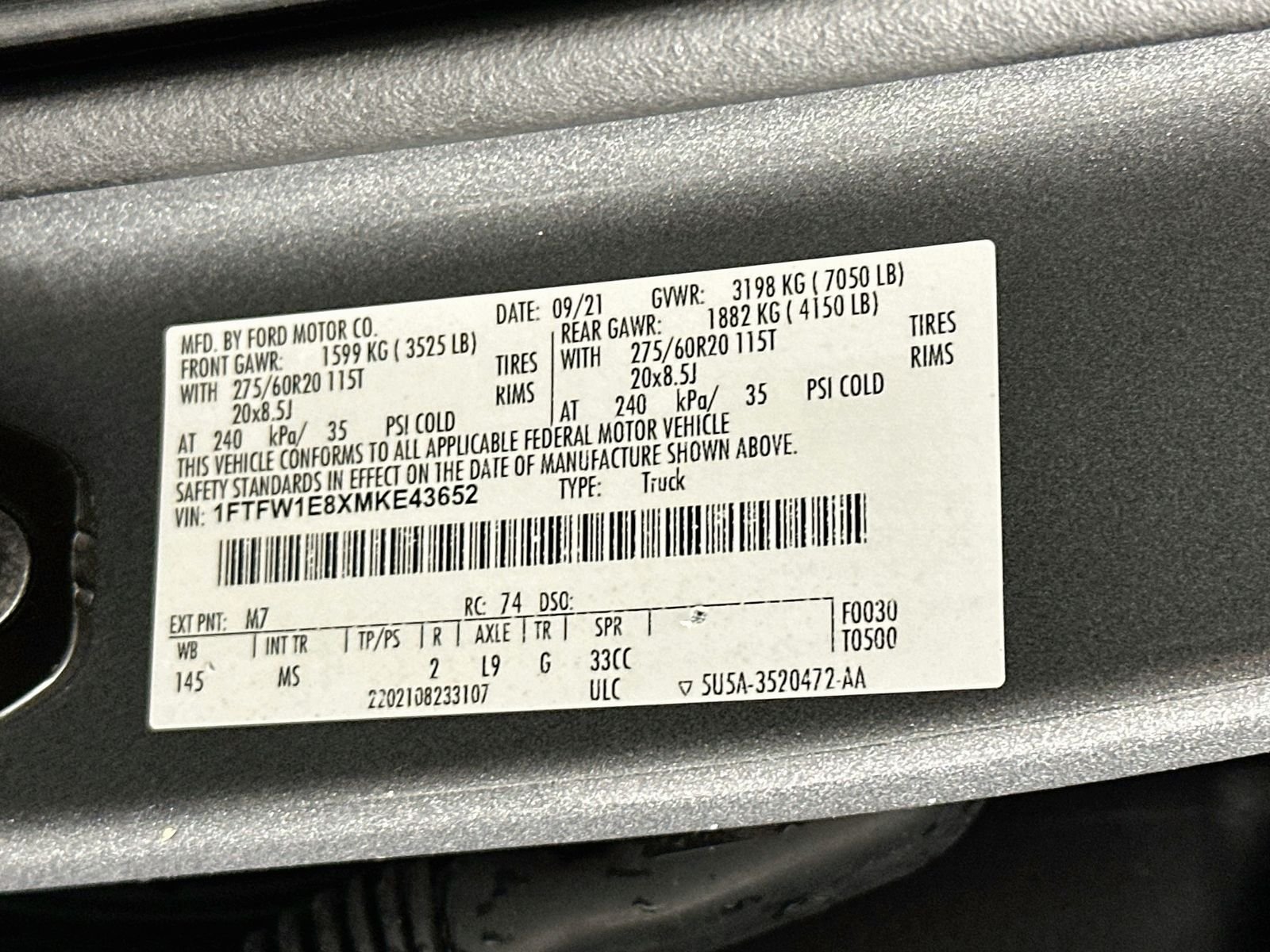 Used 2021 Gray Metallic Ford XLT image 32