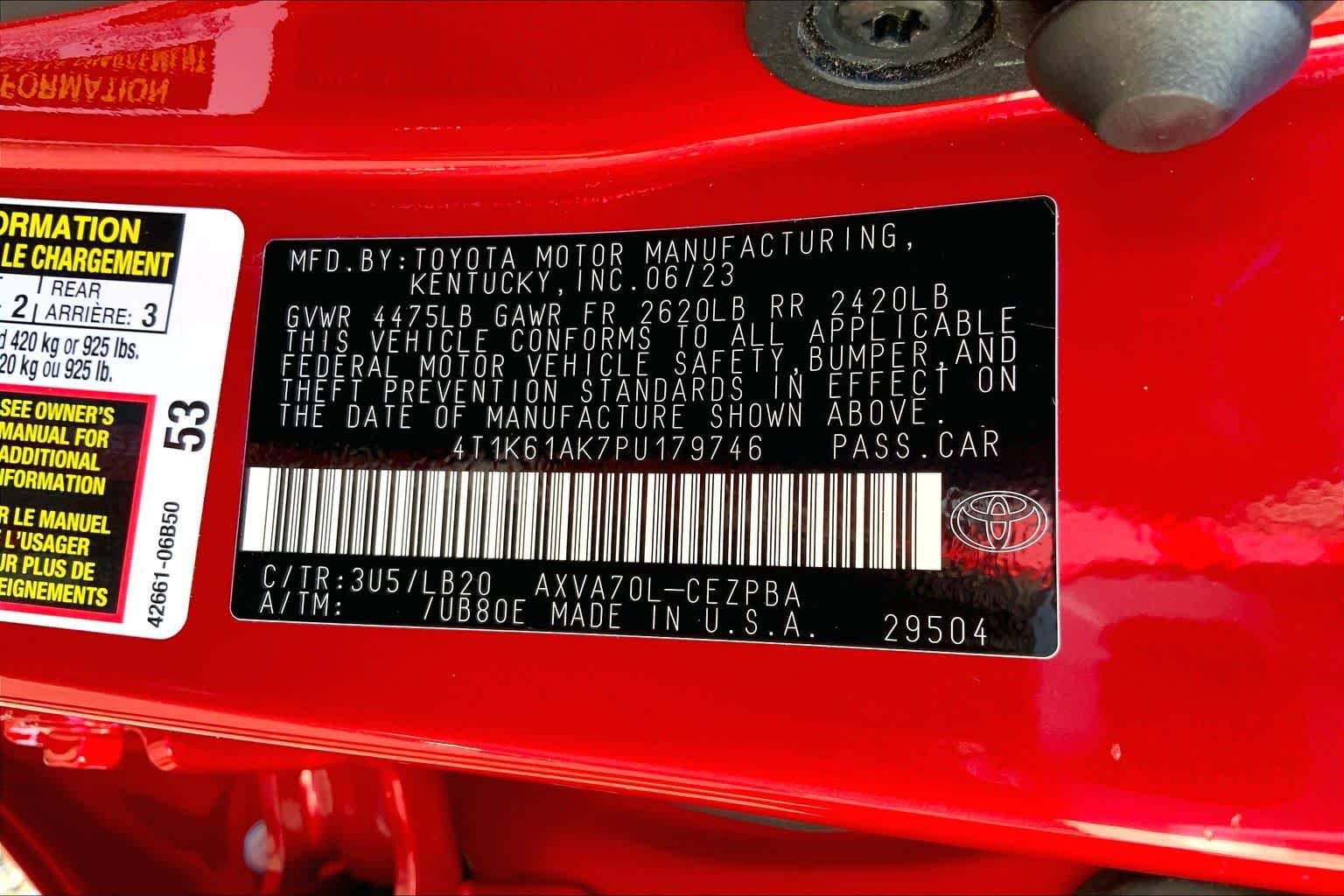 Used 2023 RED Toyota XSE image 36