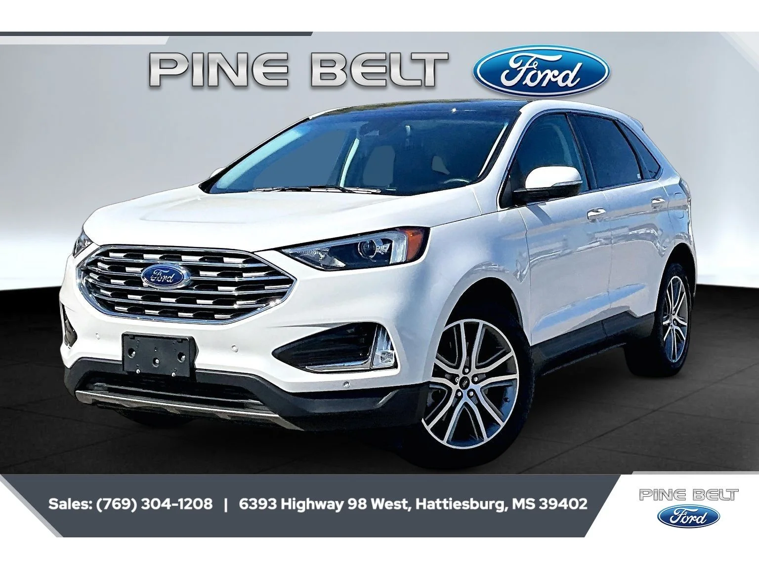 Used 2024 Star White Metallic Tri-Coat Ford Titanium image 10