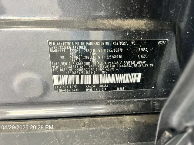 Used 2024 Gray Toyota SE image 18