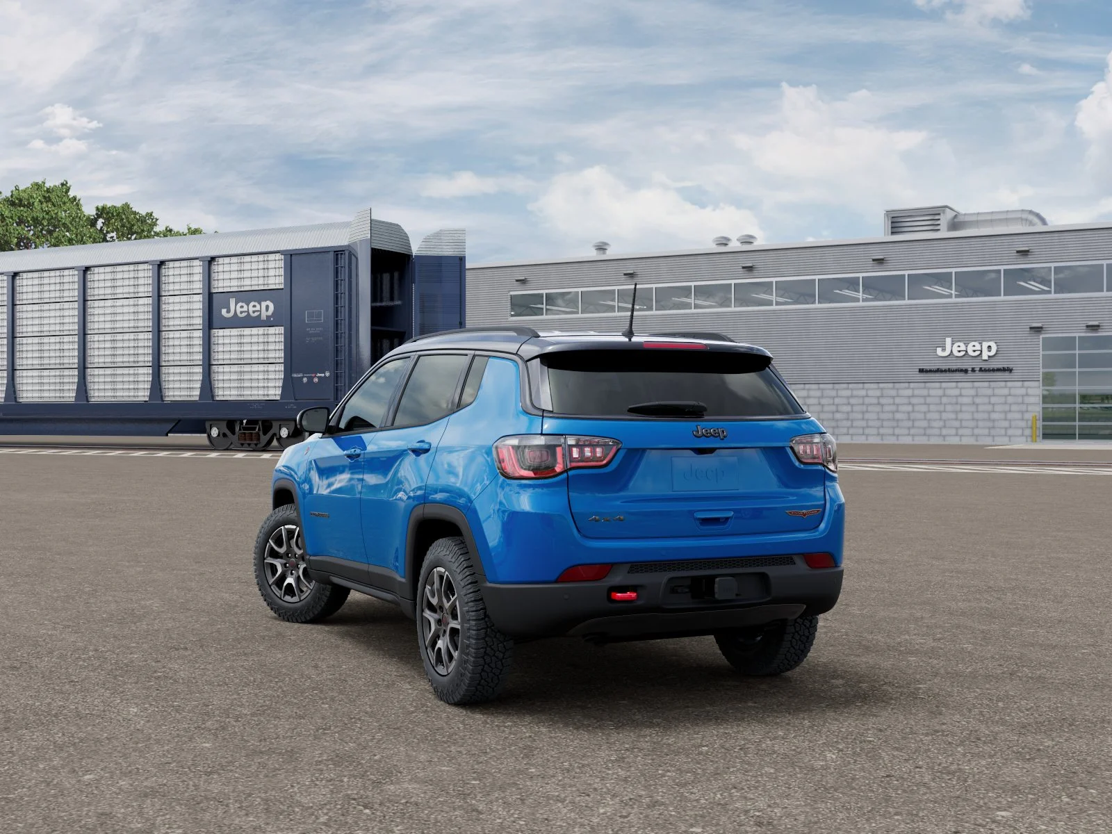 New 2026 Hydro Blue Pearl-Coat Exterior Paint Jeep Trailhawk image 3