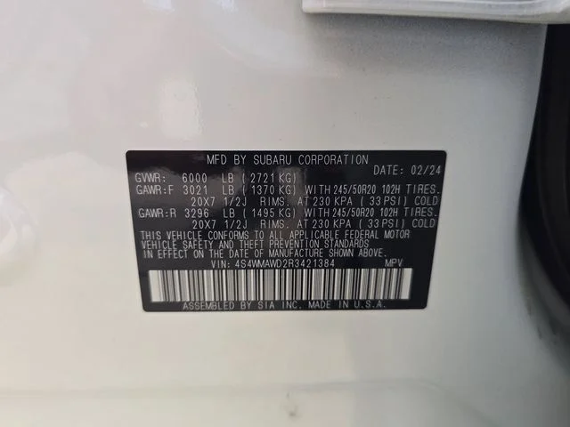 Used 2024 White Subaru Touring image 30