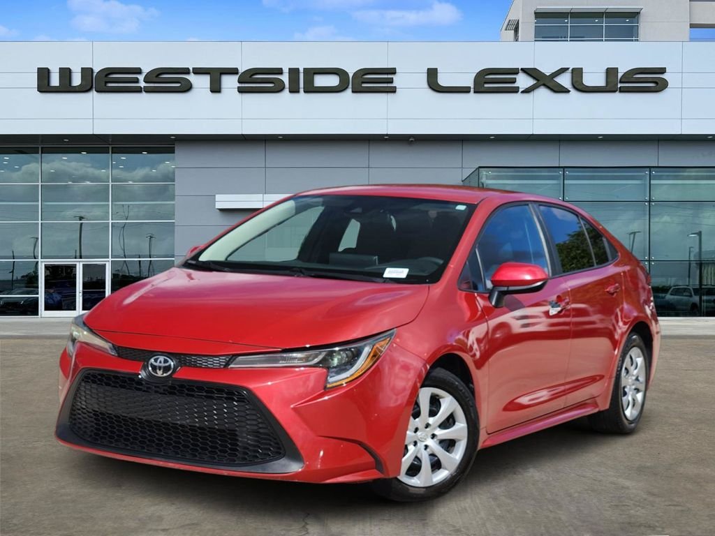 Used 2020 Barcelona Red Metallic Toyota LE image 1
