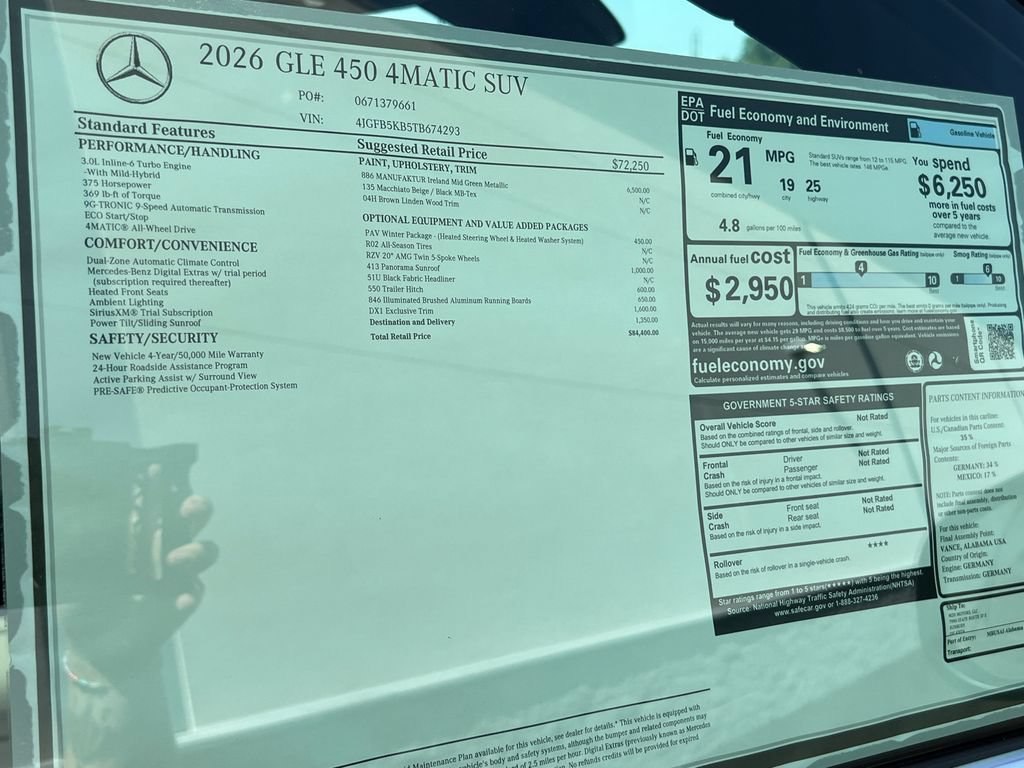 New 2026 MANUFAKTUR Ireland Mid Green Metallic Mercedes-Benz GLE 450 image 76