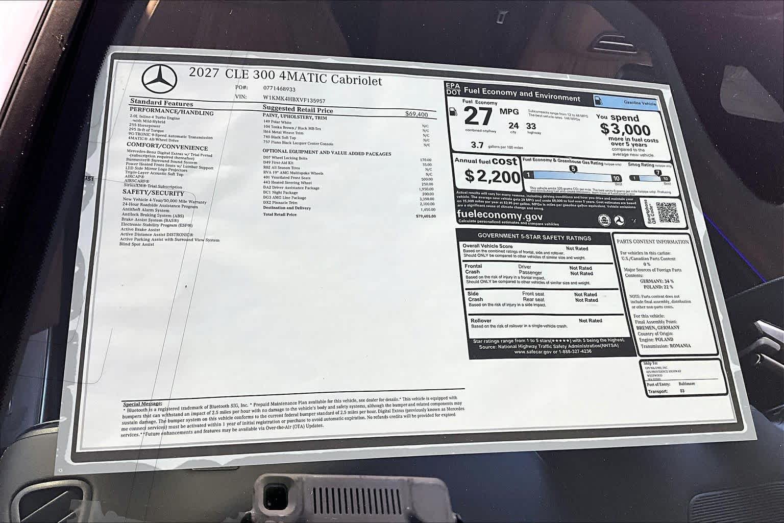 New 2027 Polar White Mercedes-Benz CLE 300 image 18