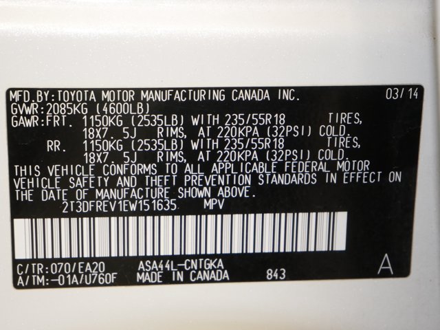 Used 2014 Blizzard Pearl Toyota Limited image 32