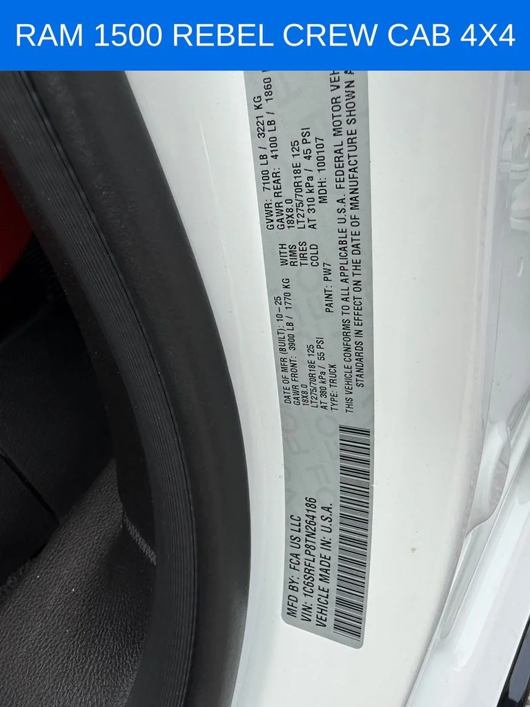Used 2026 White Ram Rebel image 26