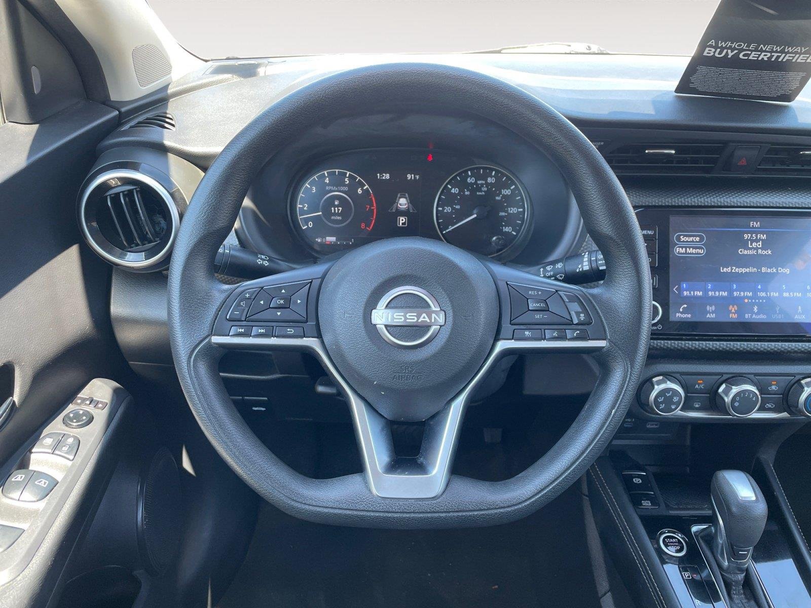 Used 2023 Aspen White Tricoat/Super Black Nissan SV image 12