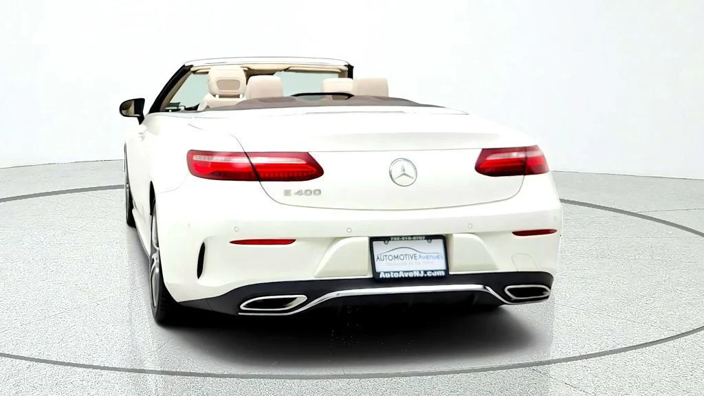 Used 2018 designo Diamond White Mercedes-Benz E 400 RWD Cabriolet w/ AMG® Line, Premium Pkg & Massage Seats image 6