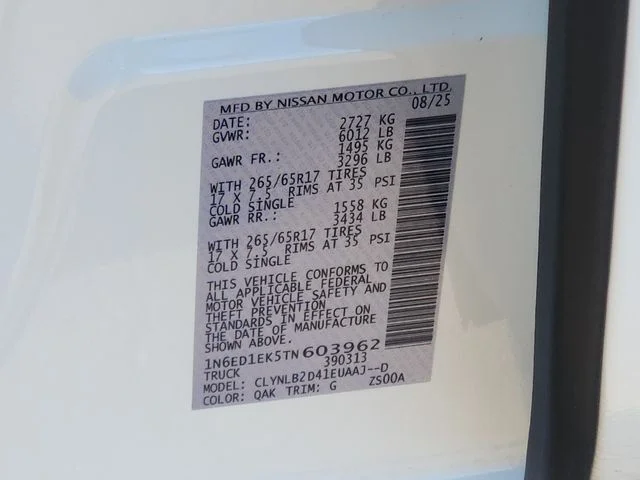 2026 Nissan Frontier SV - Photo 9